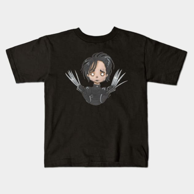 Edward Scissorhands Kids T-Shirt by MONIKASPOOK13